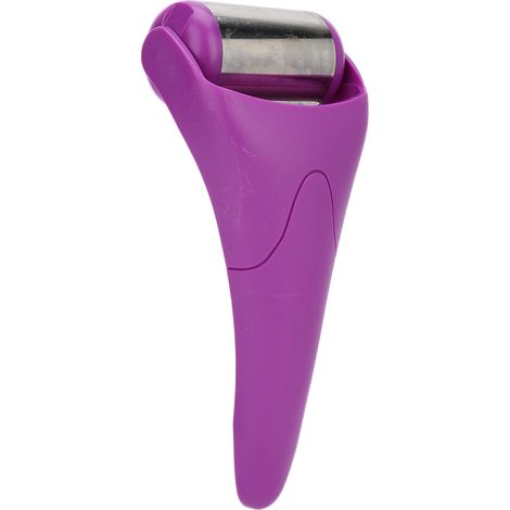 Rouleau de massage froid anti-rides raffermissant peau visage corps violet, outil de soin liftant, compacteur cutané, appareil manuel de beauté, élimine poches et ridules, usage quotidien. (1/5)