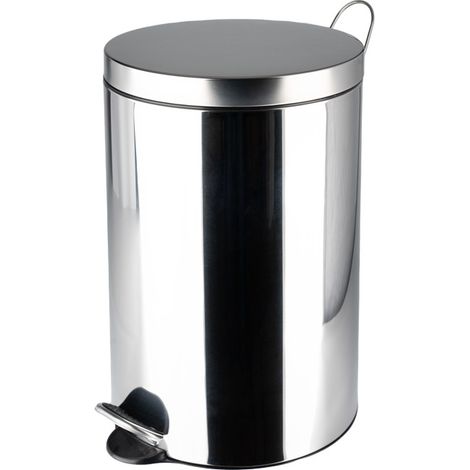 Poubelle de cuisine à pédale 20L Selekta Coloris - Inox (1/5)