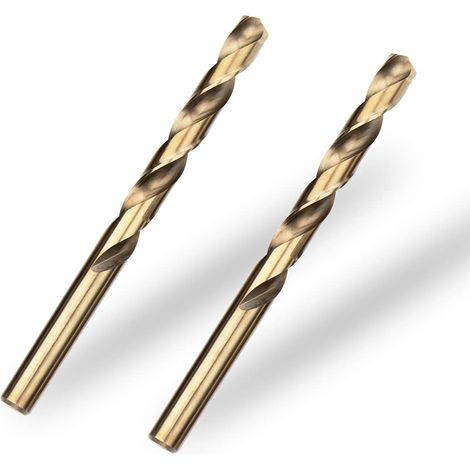 2pcs Foret Hélicoïdal 10mm Acier Inoxydable Professionnel - DIN 338, Forets à Métaux Standard