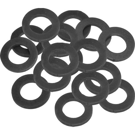Joint Plat En Caoutchouc M16, Lot De 16, Diamètre Intérieur 16mm, Diamètre Extérieur 27mm, Épaisseur 3mm, Bague D'étanchéité Pour Robinet, Tuyau D'eau, Boulon De Fixation, Noir (1/5)