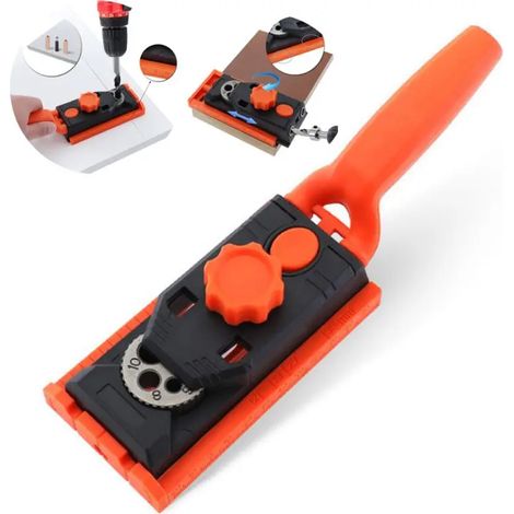 2 en 1 trou de gabarit de trou 6/8/10 / 12mm Dowel Jig menuiserie Locator Doweling Jig Trou Guide de forage bricolage outils de travail du bois (1/5)