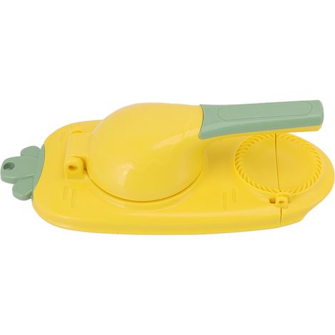 Machine à raviolis 2 en 1, facile à utiliser et rapide à mouler, pour la maison et les restaurants (jaune). (1/5)
