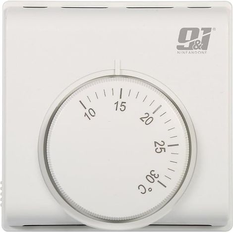 ORION91 PACK X 3 UNIDADES TERMOSTATO ANALOGICO MANUAL SIN INTERRUPTOR 10-30º BLANCO Nine&One