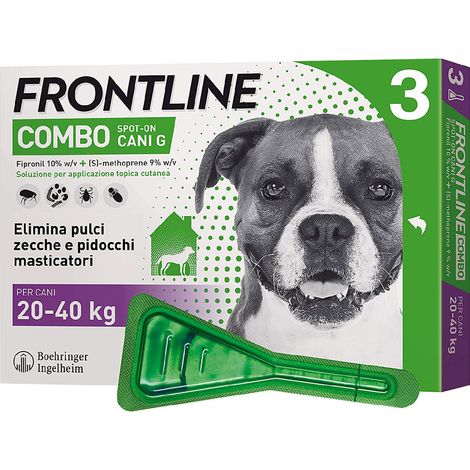 ANTIPARASSITARIO 'FRONTLINE COMBO' cani 20/40 kg - 3 pipette ml 2,68 - FRONTLINE