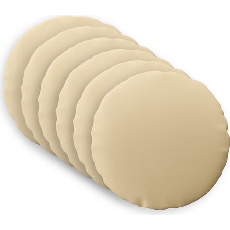 Housse de coussin 6 pcs HEERLEN Beige Ø 60 cm Polyester vidaXL