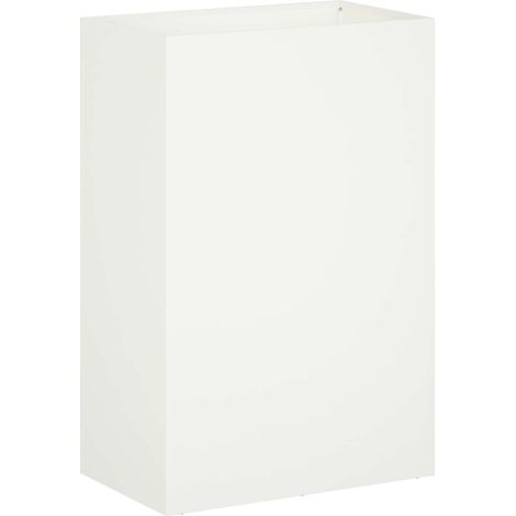 Cache-pot de jardin, Pot de fleurs Blanc 50 x 40 x 75 cm Acier laminé à froid (1/5)