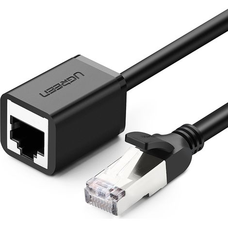 Cable de extensión de red Ethernet UTP RJ45 Cat. 6, 1000 Mb/s, 1 m, negro (1/5)