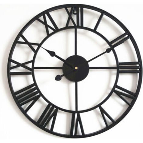 45 cm Vintage Silent Wall Clock with Roman Numerals, Non-Ticking, Metal – Home Decor for Living Room, Kitchen, Cafe, Hotel and Office (1/5)