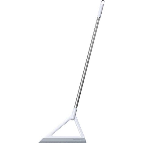 Tapis de porte en caoutchouc TPR souple, long manche, grattoir à poils pratique pour le nettoyage humide, balai de salon pour fenêtre de grande hauteur (1/5)