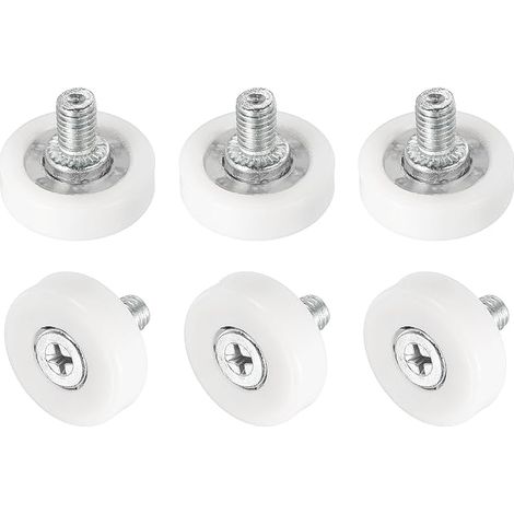 Nylon Drawer Casters Replacement Casters for Drawer Pulley 22mm Bearings Sliding Roller Guides Drawer Positioning of 6 (1/5)