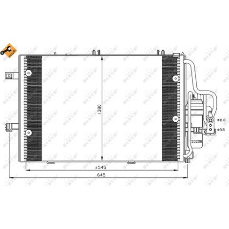 Condenseur, climatisation NRF 35530 OPEL 13105999 13114011 13114014 1850000