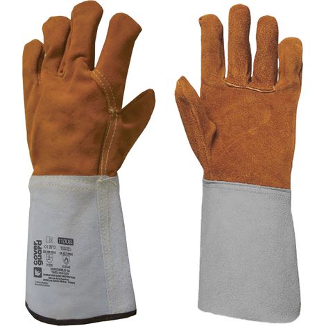 Gants soudeur euroweld 250 taille 11 croute de bovin manchette 15 cm