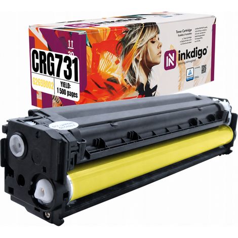 Tóner Inkdigo CRG731Y compatible con Canon ColorImageClassLBP-7110cw con certificación TÜV. (1/5)