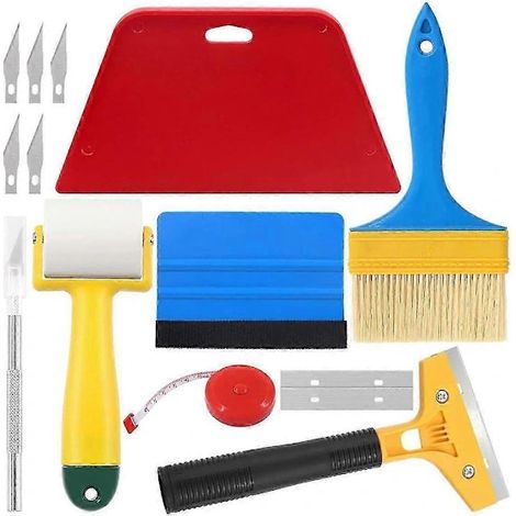 Ensemble de 14 outils de pose de papier peint pour une utilisation pratique dans les projets d'entretien, de réparation et de bricolage.-AquaForge (1/5)
