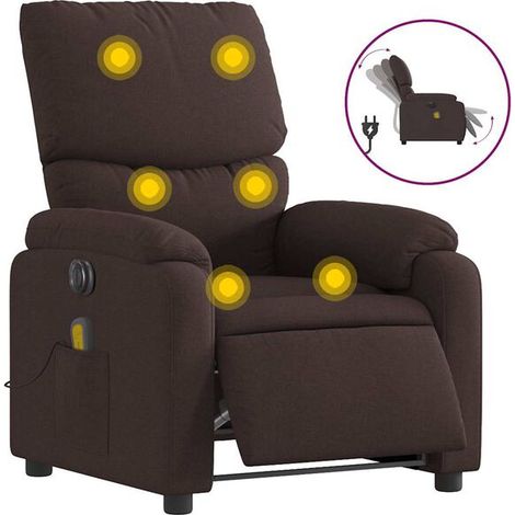 Chaise de massage électrique ergonomique en tissu, avec fonction chauffage, roulement 3D, intensité réglable – pour soulagement des douleurs dorsales et détente complète (1/5)