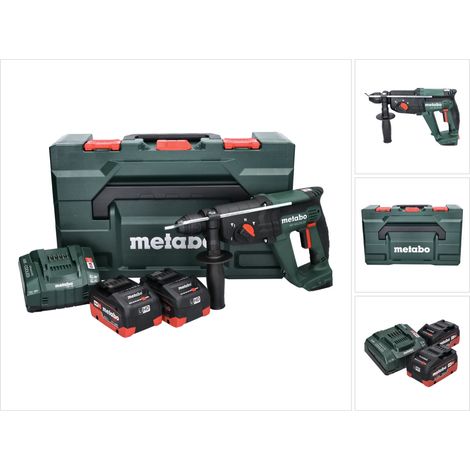 Martillo combinado sin cable Metabo KH 18 LTX 24 18 V 2,1 J SDS plus + 2x batería 8,0 Ah + cargador + metaBOX