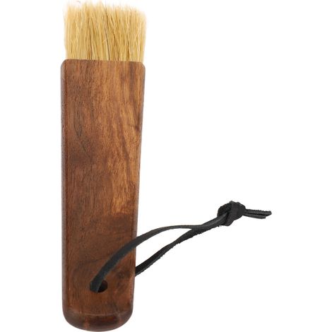 Brosse pour moulin à café, poils souples, manche long, outil de nettoyage pour machine à café domestique, tasses et mugs, poils en bois de noyer (1/5)