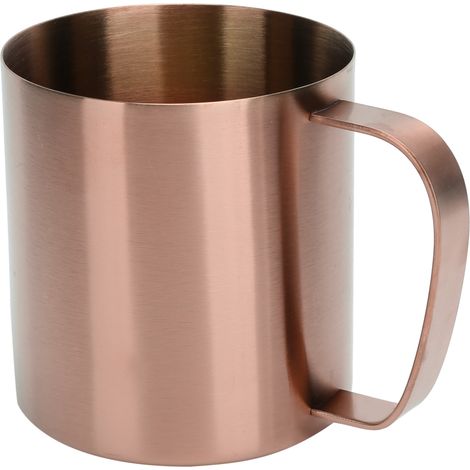 Mug à bière en acier inoxydable 304, 480 ml, finition sablée, style mug d'extérieur, couleur or rose (1/5)