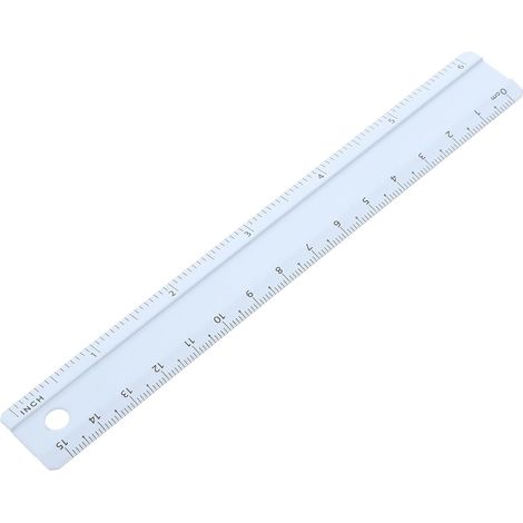 Règle Luxshiny de 15 cm en alliage d'aluminium, bleu clair, avec (1/5)