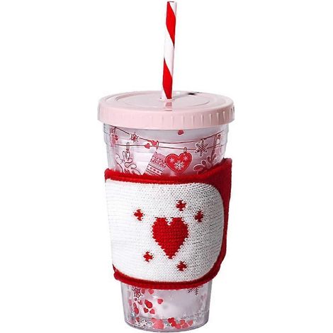 480 ml Trinkbecher aus Styropor mit Strohhalm – das perfekte Weihnachtsgeschenk für Kinder und Freunde