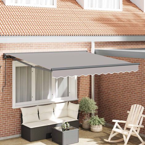 Cadre d'auvent-Support d'auvent Gris clair 350 x 250 cm (1/5)