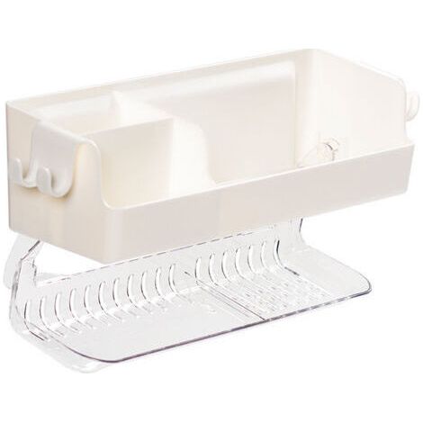 BUNTHAUS ÉTagèRe de Salle de Bain PerçAge éTagèRes Murales de Cuisine Porte-Serviettes Support Organisateur de Douche Porte-Brosse à Dents Accessoires de Salle de Bain(blanc cassé) (1/5)