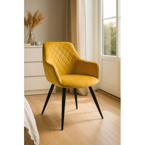 Sillas Comedor - Silla Kres Terciopelo - Amarillo (1/5)