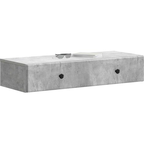 Maison Exclusive - Tavolino da Parete Laterale Grigio Cemento 87,5 x 34,5 x 17 cm