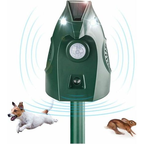Répulsif pour chat pour jardin Répulsif solaire à ultrasons pour chat Pas d'eau légère Animal Renards Répulsif dissuasif (1/5)