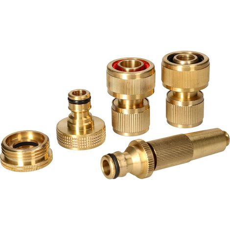 KOTARBAU Raccord rapide en laiton 3/4" pour tuyau d'arrosage avec raccord de robinet. (1/5)