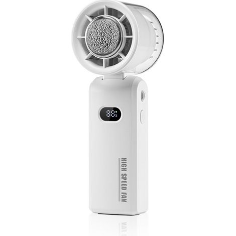 Mini ventilateur turbo portable, 100 vitesses, batterie 3600 mAh, flux d'air à 360° pour le camping, le bureau et la randonnée (1/5)