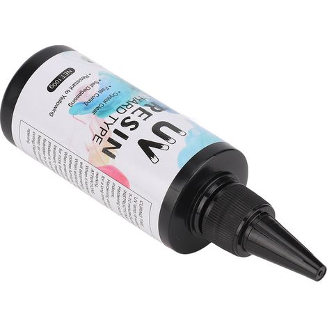 Résine UV transparente à prise rapide, à appliquer à la main, idéale pour les loisirs créatifs et la décoration (100 g). (1/5)