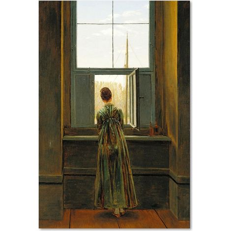 Tableau sur toile La femme à la fenêtre - Friedrich 70x100 (1/5)