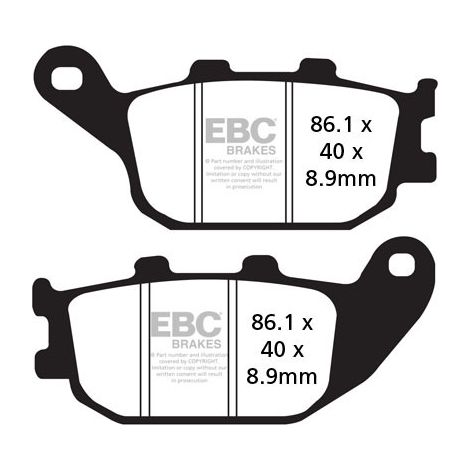 Pastillas de freno EBC SFA358 para scooter (juego para 1 disco)