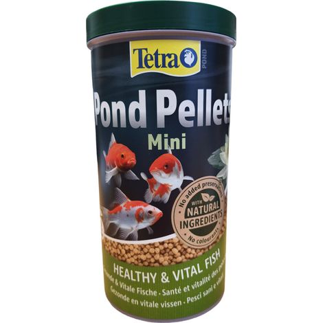 Pond Pellets mini 2-4 mm, pot 1 litre 260 g, TETRA pour poisson d'ornement de bassin de jardin - Tetra (1/3)