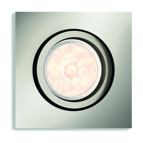 Spot Downlight Carré Donegal Coupe Ø70 mm Nickel (1/5)