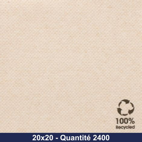GDP - Serviette de table double point - Ecolabel - 20x20 - Naturel - x2400