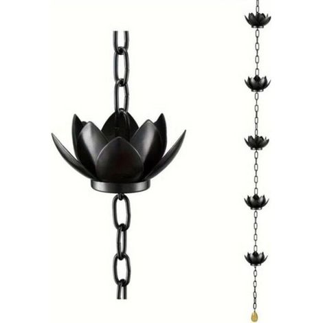 Chaîne De Pluie - En Fer Avec Placage Antirouille - Pour Gouttières Extérieures - Longueur Réglable - 1 Pièce (1/4)