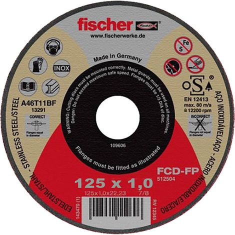 Disque De Coupe Fischer 125x1mm Coupe Précise Et Rapide Pour Métaux Et Matériaux Durs - Fischer (1/2)