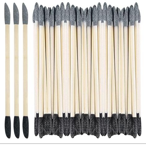 Bâtons de Ponçage, Granularité avec 150 Noir/280 Gris, Bouleau Matériel, pour la Fabrication de Modèles, la Menuiserie et la Conception D'ongles (Bois naturel) (1/5)