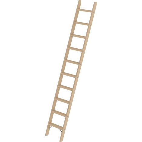 MUNK Holz-Anlegeleiter ohne Traverse 10 Stufen (1/4)