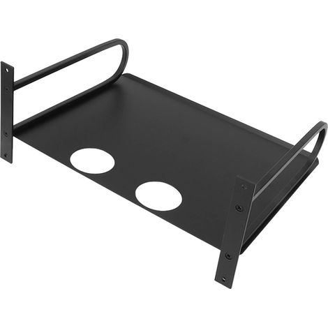 Support mural pour projecteur, étagère flottante en aluminium pour routeur, box TV, lecteur DVD, décodeur câble, noir (1/5)