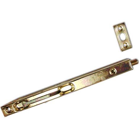 Catenaccio A Leva Acciaio Ottonato Frontale 16mm Porte Portoni Legno 50 CM Contropiastra (1/3)