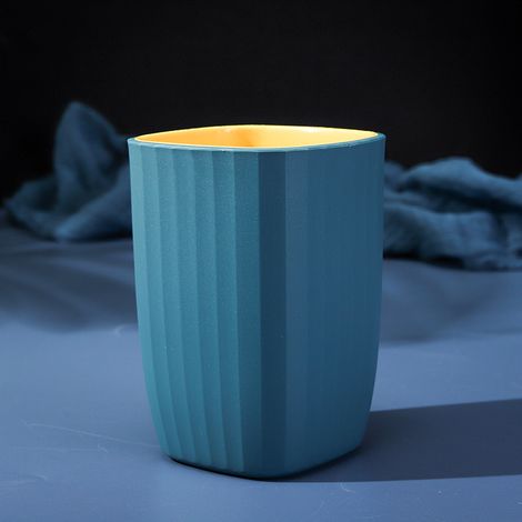 Porte-brosse à dents, gobelet à brosse à dents, verre de salle de bain, gobelet porte-brosse à dents de salle de bain, peut contenir du dentifrice, une brosse à dents(bleu jaune) (1/5)