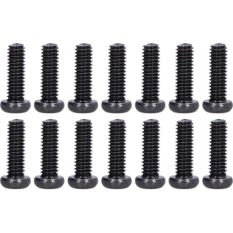 Vis M4x12 x50, Boulon DIN 7985 tête cylindrique bombée en acier, filetage complet, zingué noir, fixation robuste, lot de 50 pièces. (1/5)