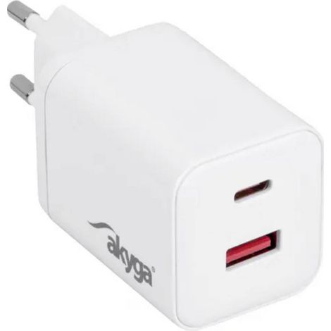 Akyga Caricatore USB 45 W USB-C®, USB-A Bianco (1/5)