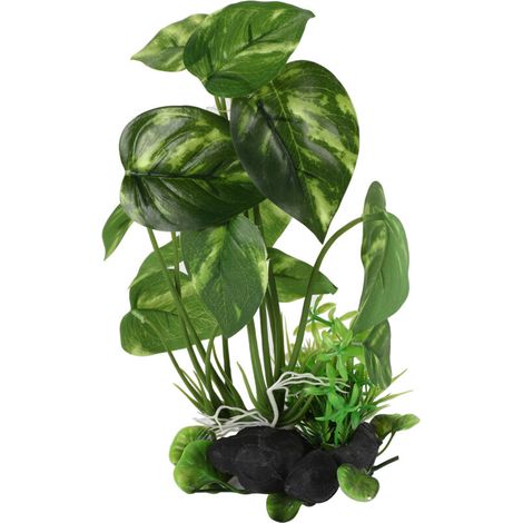 Plante Artificielle - Ornement Coral Vert Pour Aquarium Poisson Betta - Hauteur 22 Cm Base 11 X 5 Cm - 1 Pièce (1/5)