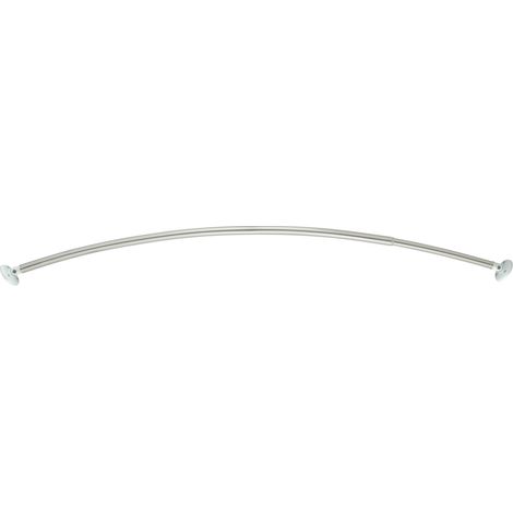 Wenko – Barre de rideau de douche télescopique en aluminium léger – Réglable de 110 à 200 cm – Diamètre 2,5 cm – Fixation stable (1/6)