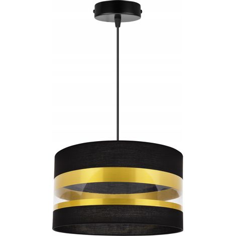 ELEGANTE LÁMPARA DE TECHO COLGANTE DORADA CON PANTALLA LED (1/5)
