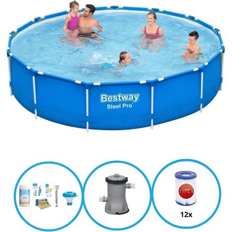 Bestway Bestway Steel Pro Ronde - 396x84 cm - 4-pièces S22756 (1/5)